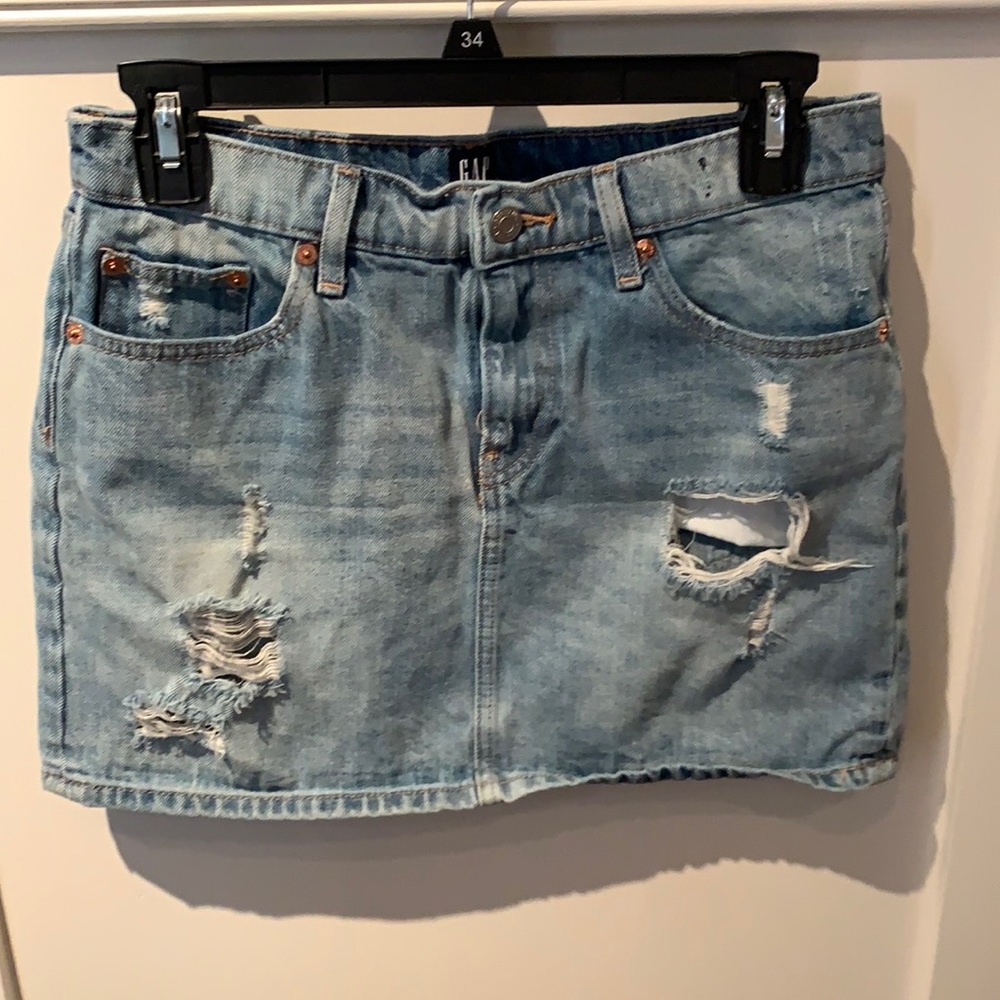 Gap denim mini skirt